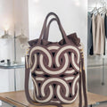 Bolso Grande LUMAK — Marrón y Crema