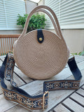 Bolso mediano beigh circular