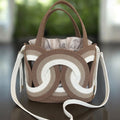 Mini bag 3 colors brown, beige, and white