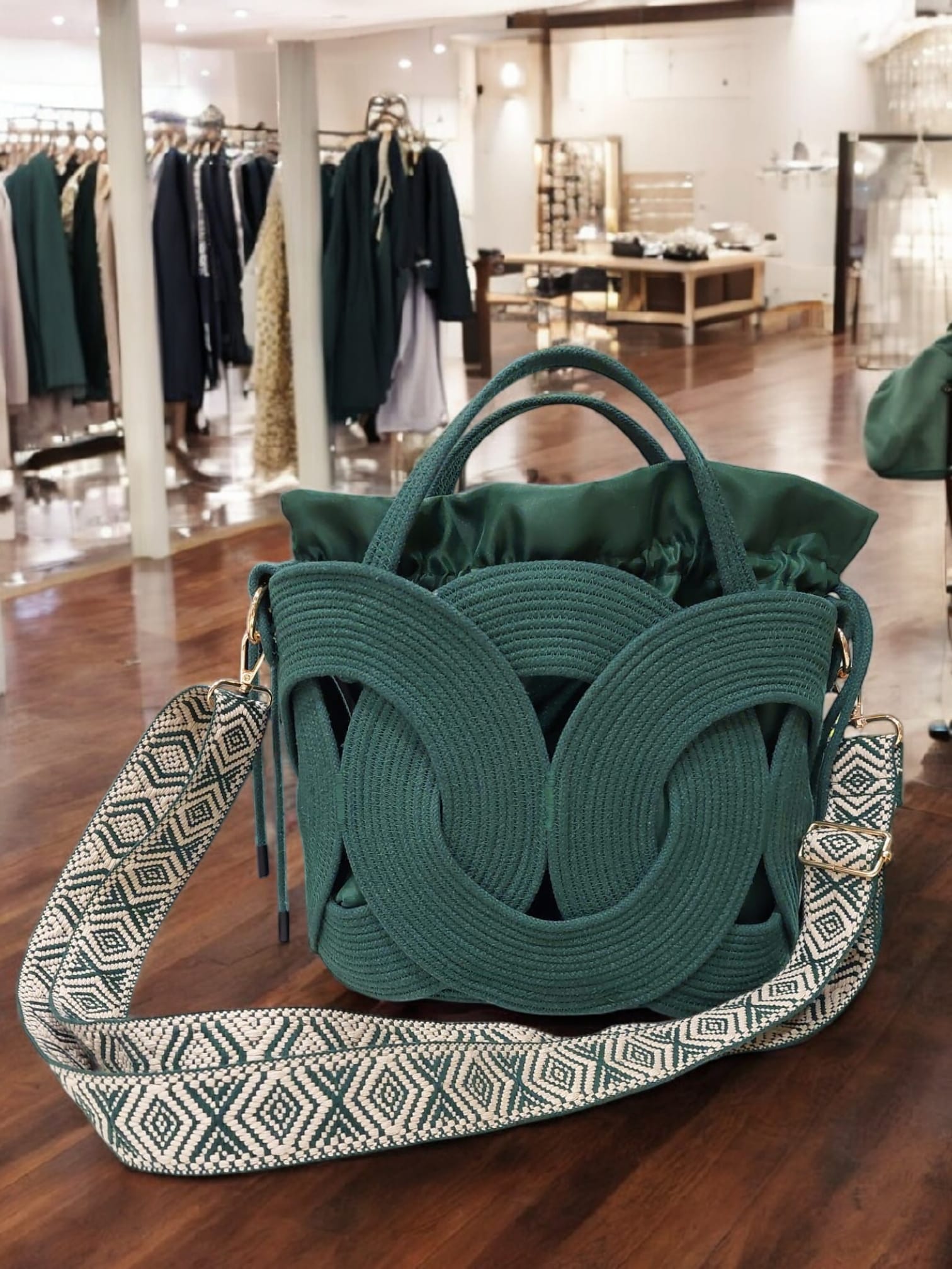 Bolso Mediano verde botella