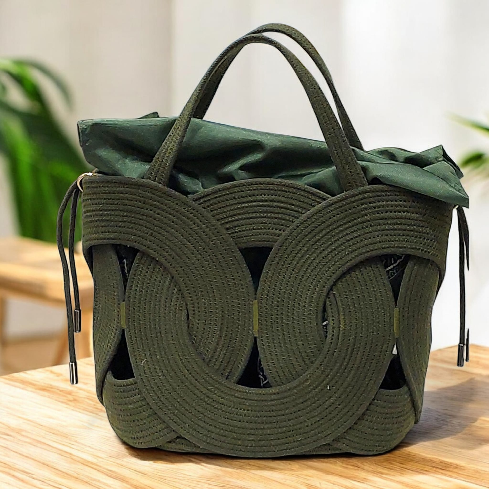 Bolso mediano verde oscuro